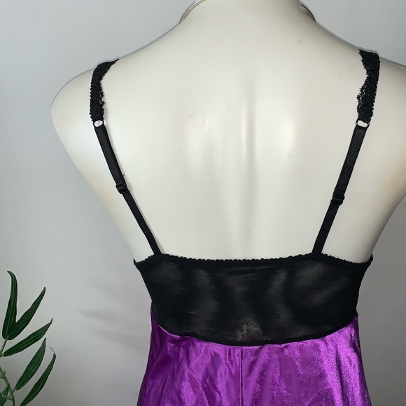 Vintage Victoria’s Secret Maxi Satin Lace Slip Dress Chemise Nightgown - Picture 9 of 11